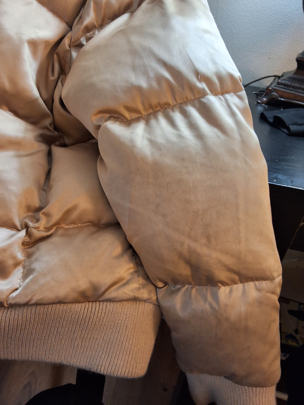 Old Navy Tan Quilted Puffer Jacket